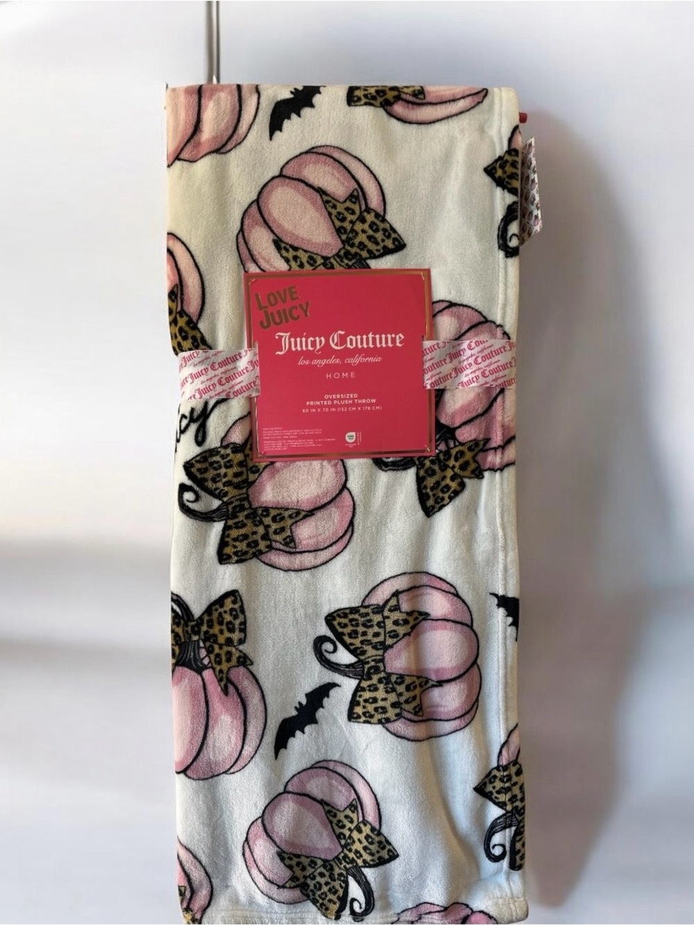 🎀🍂Juicy Couture | Oversized Printed Plush Throw 🦇